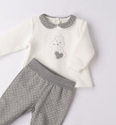 tutina 2 pezzi con piede neonata